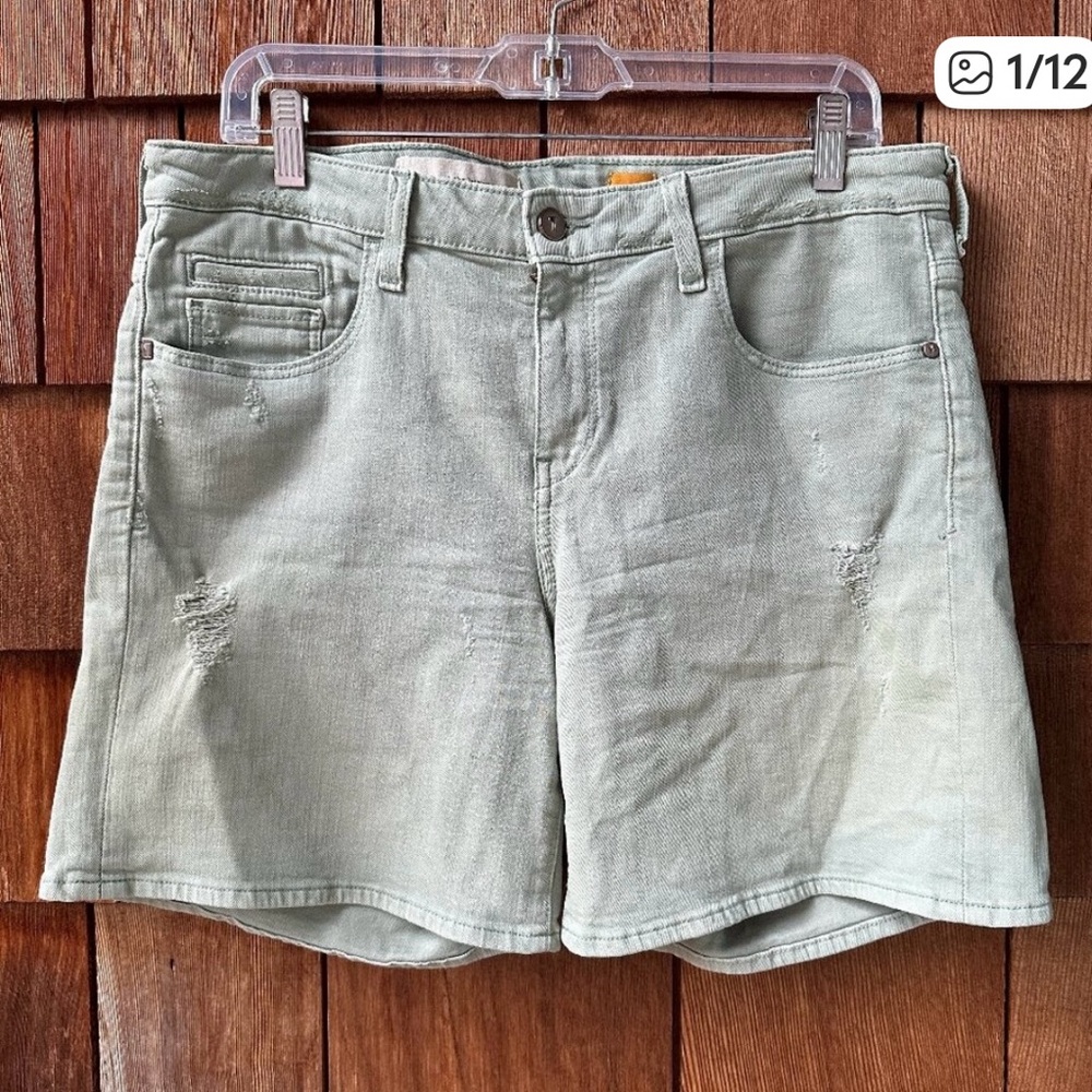 💥BOGO💥 Anthropologie Sage Green Pilcro Stet Stretch Shorts in Women's 31